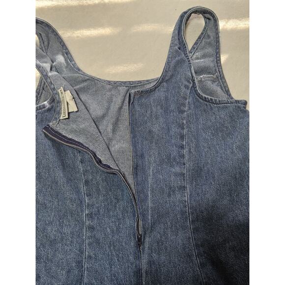 Mirror 2 Denim Dress Sleeveless Fitted Dress Womens Size **S-M Back Slit - Picture 9 of 9